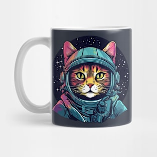 Cat Astronaut in Space Helmet Mug
